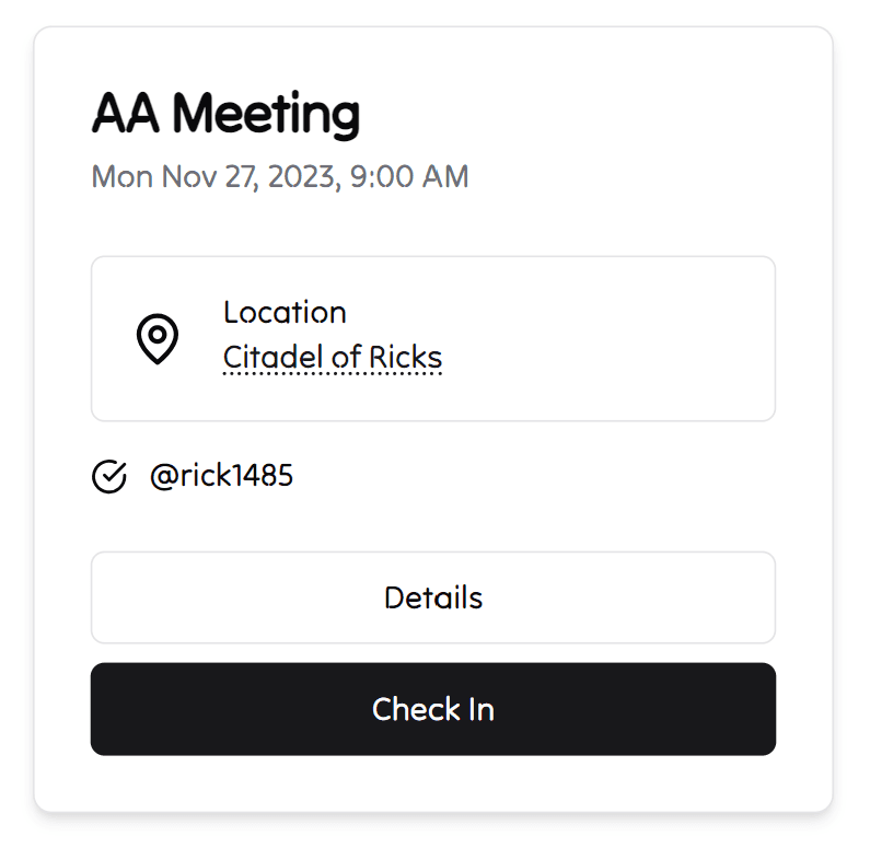 Fill out the event